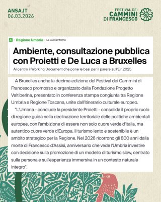 Dicono di noi - . Festival dei Cammini di Francesco